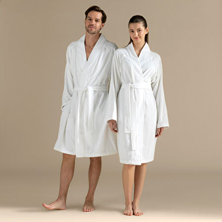 Moreno Unısex Bornoz Beyaz