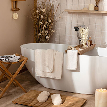 Perla Havlu 85X150 Cm Ekru