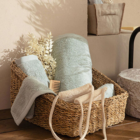 Solid Banyo Havlusu 85x150 cm DUMAN YEŞİLİ