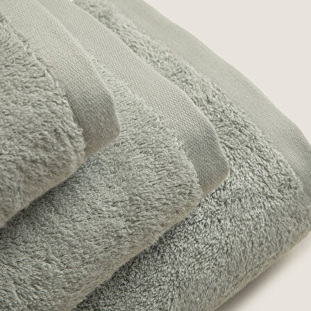 Solid Banyo Havlusu 85x150 cm DUMAN YEŞİLİ