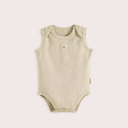 Happy Bee 3'Lü Kolsuz Body Set Taş/Ekru