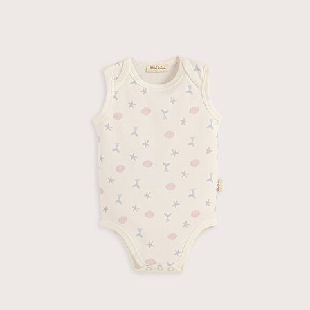 Magıc Sea 3'Lü Kolsuz Body Set Ekru/Lila