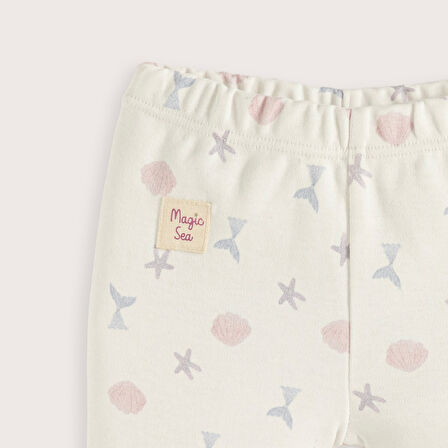 Magıc Sea Patikli Pantolon Ekru/Baskılı