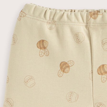 Happy Bee Baskılı Patikli Pantolon Taş