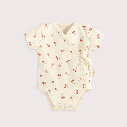 Cherry Boom Kruvaze Baskılı Body Vanilya