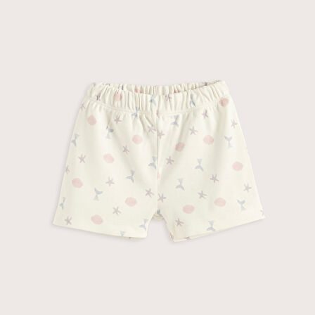 Magıc Sea Baskılı Şort Ekru/Baskılı