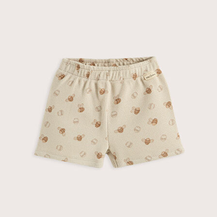 Happy Bee Baskılı Şort Taş