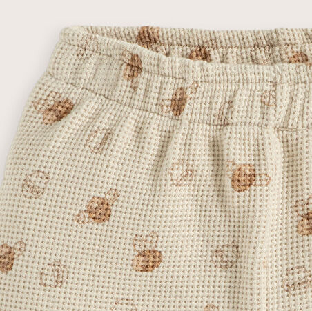 Happy Bee Baskılı Şort Taş