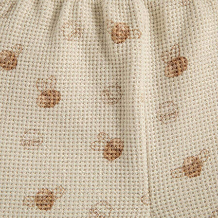 Happy Bee Baskılı Şort Taş