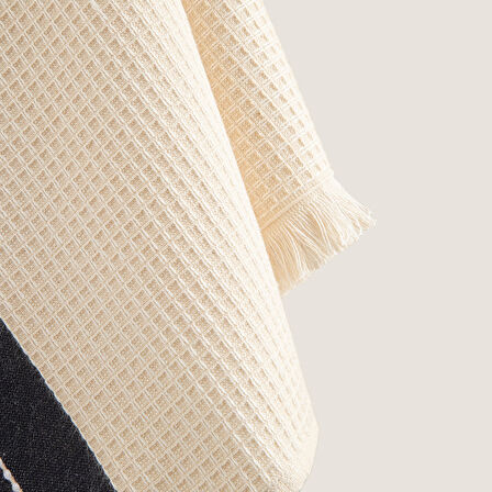 Ruby Mutfak Havlusu Natural/Marin Mavi