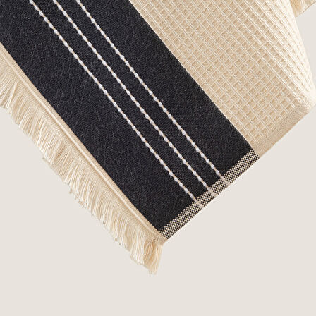 Ruby Mutfak Havlusu Natural/Marin Mavi