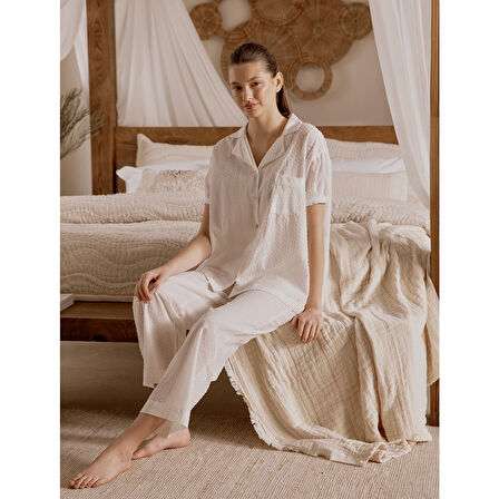 Rosalıe Pıjama Takımı Beyaz