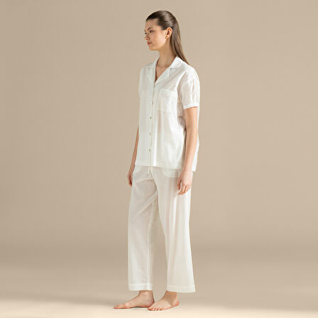 Rosalıe Pıjama Takımı Beyaz