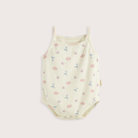 Magıc Sea Ip Askılı Body Ekru/Baskılı