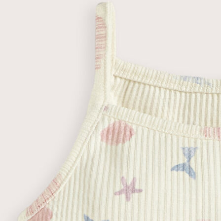 Magıc Sea Ip Askılı Body Ekru/Baskılı