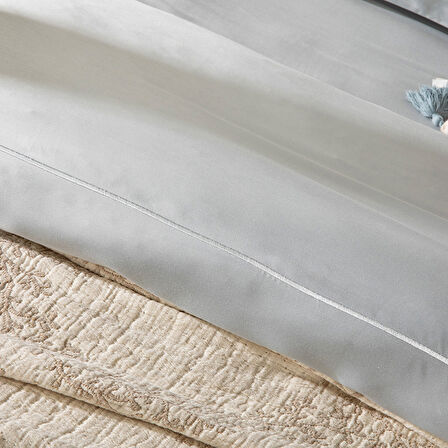 Bambu Nevresim Takımı King inci Mavi