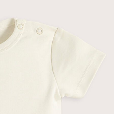 Happy Bee Etiketliı Body Ekru