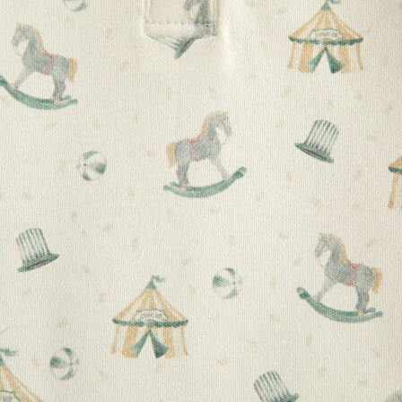 Cute Circus Baskılı Body Ekru