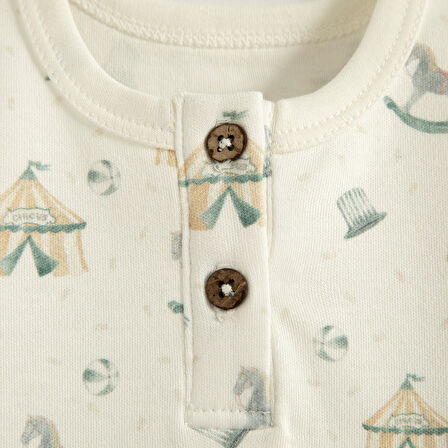 Cute Circus Baskılı Body Ekru
