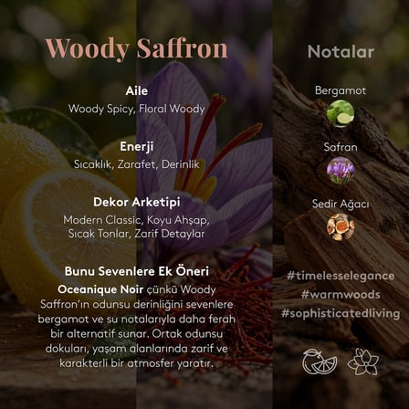 Çubuklu Oda Kokusu Woody Saffron 250 ML