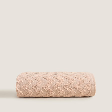 Zigzag %100 Pamuk El Havlusu 30X40 Cm Somon