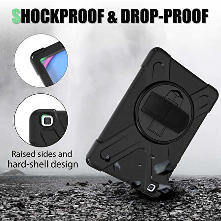 Galaxy T720 Tab S5E ​ARTH Defender Tablet Silikon - Siyah