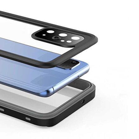 Galaxy S20 Plus Uyumlu 1-1 Su Geçirmez Uyumlu-Siyah