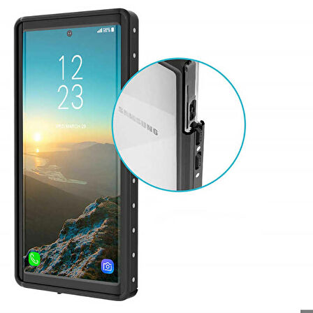 Galaxy S20 Plus Uyumlu 1-1 Su Geçirmez Uyumlu-Siyah