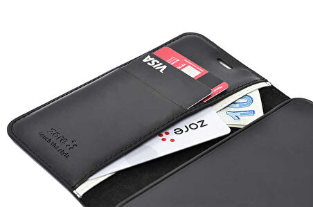 Galaxy S20 Ultra Uyumlu Zore Kar Deluxe Kapaklı Uyumlu-Siyah