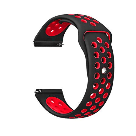 Galaxy Watch 3 45mm KRD-02 Uyumlu Zore Kordon-Siyah-Kırmızı