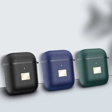 Apple Airpods Kılıf Deri Görünümlü Askı Aparatlı Wlons Kılıf