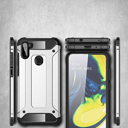 Galaxy M11 Uyumlu Zore Crash Silikon Kapak-Siyah