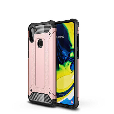 Galaxy M11 Uyumlu Zore Crash Silikon Kapak-Rose Gold