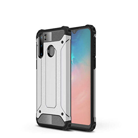 Galaxy A21 Uyumlu Zore Crash Silikon Kapak-Gri