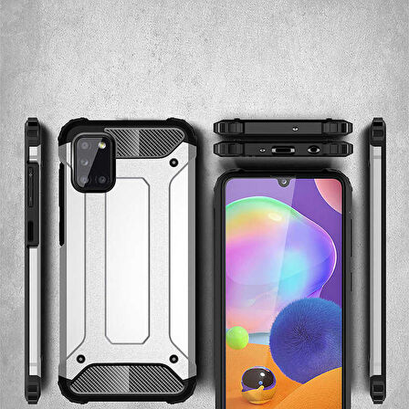 Galaxy A31 Uyumlu Zore Crash Silikon Kapak-Mavi