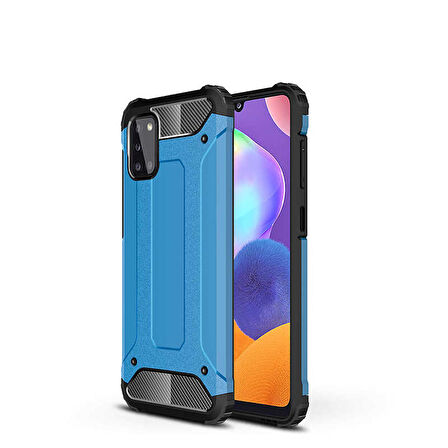 Galaxy A31 Uyumlu Zore Crash Silikon Kapak-Mavi