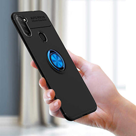 Galaxy A11 Uyumlu Zore Ravel Silikon Kapak-Siyah