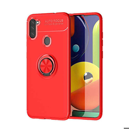 Galaxy M11 Uyumlu Zore Ravel Silikon Kapak-Kırmızı
