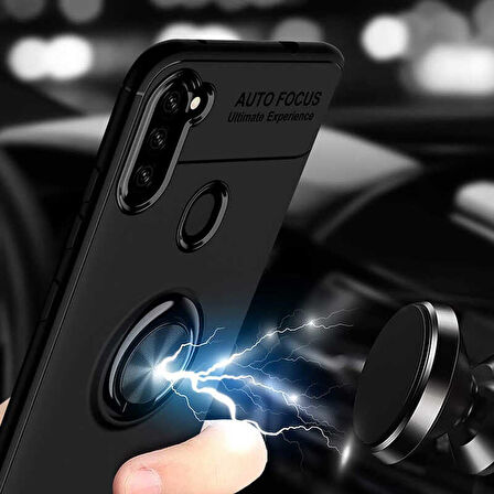 Galaxy M11 Uyumlu Zore Ravel Silikon Kapak-Kırmızı