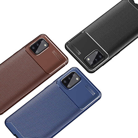 Galaxy A31 Uyumlu Zore Negro Silikon Kapak-Kahverengi
