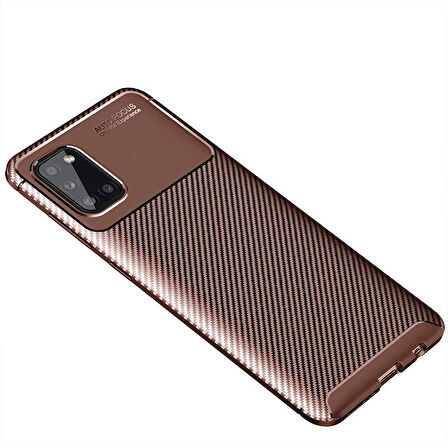 Galaxy A31 Uyumlu Zore Negro Silikon Kapak-Kahverengi