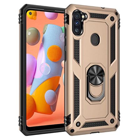 Galaxy M11 Uyumlu Zore Vega Kapak-Gold