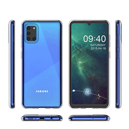 Galaxy A31 Uyumlu Zore Süper Silikon Kapak-Renksiz