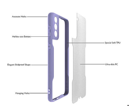 Galaxy S21 Plus Uyumlu Zore Parfe Kapak-Mavi