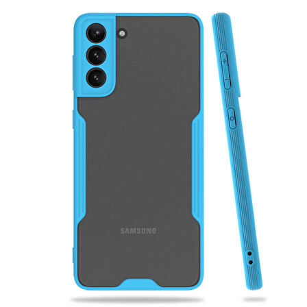 Galaxy S21 Plus Uyumlu Zore Parfe Kapak-Mavi