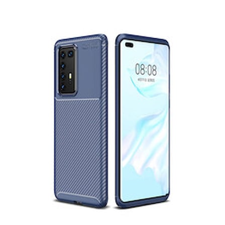 Lexroo Huawei P40 Pro Kılıf Lexroo Negro Silikon Kapak - Lacivert