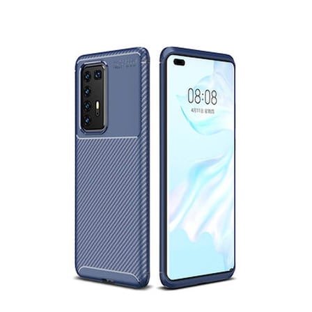 Lexroo Huawei P40 Pro Kılıf Lexroo Negro Silikon Kapak - Lacivert