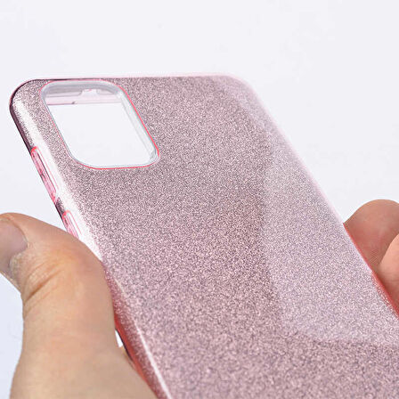 Galaxy S20 Plus Uyumlu Zore Shining Silikon-Rose Gold