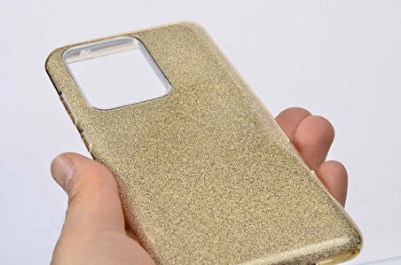 Galaxy S20 Ultra Uyumlu Zore Shining Silikon-Gold