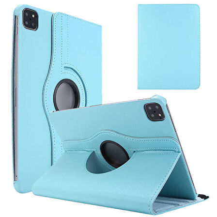 iPad Air 11 2025 M3 ​HLP Dönebilen Standlı Kılıf - Mavi